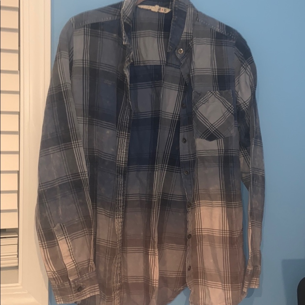 Ombre button up flannel
